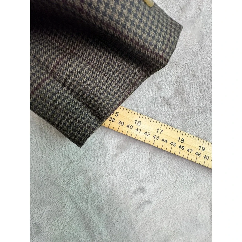 Vintage‎ Corbin LTD Mens Houndstooth Blazer Jacket 2 Button Professional